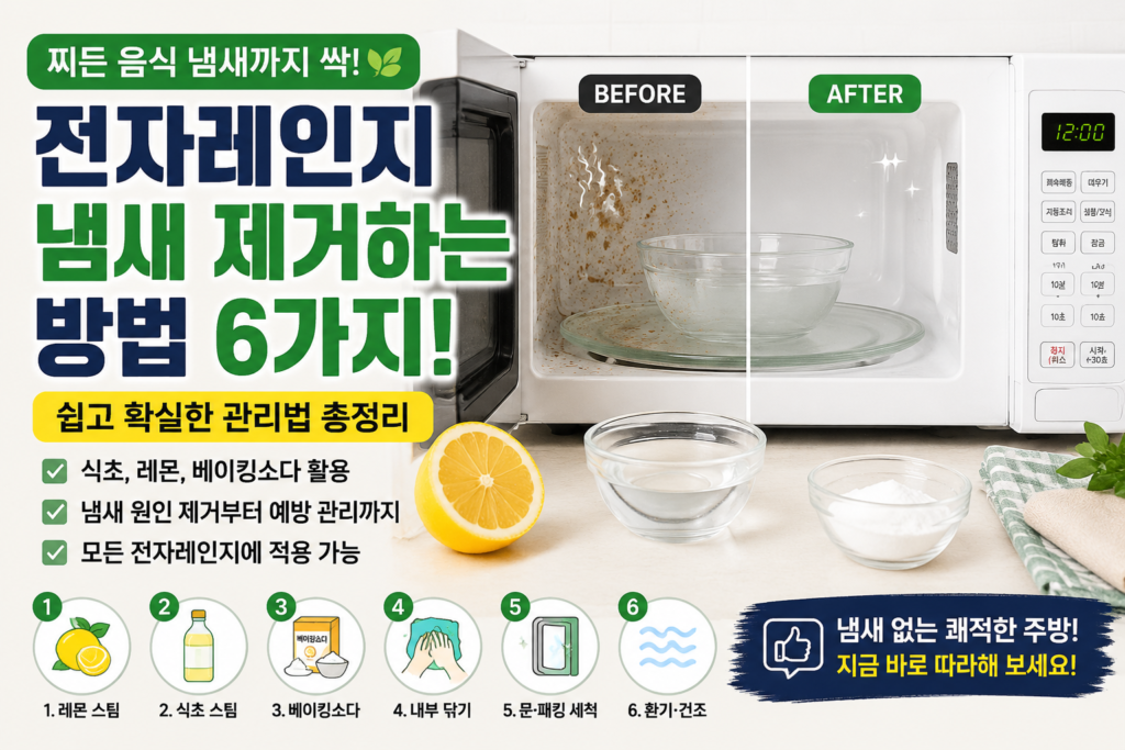 전자레인지 냄새 제거하는 방법