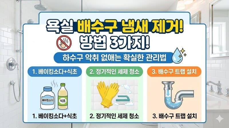 욕실 배수구 냄새 제거